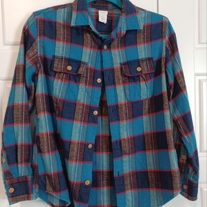 Blue and Red J. Crew Crewcuts Flannel Shirt size boys 12